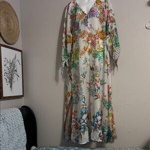 Johnny Was Multicolor Floral Maxi Dress